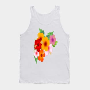 Colorful Hibiscus Tank Top